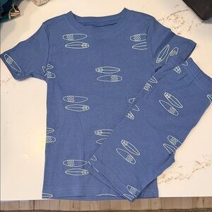 Carter's Blue Surfboard Print Kids Pajama Set